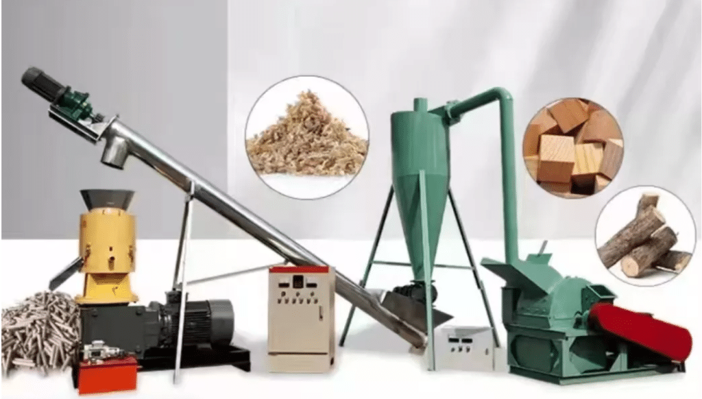 Wood pellets production line